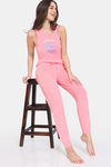 Zivame Disney Knit Cotton Loungewear Set - Flamingo Pink — thumbnail 4